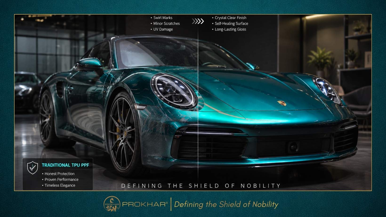 Traditional PPF vs spray-on warranty myths – PROKHAR honest transparent paint protection film Defining the Shield of Nobility