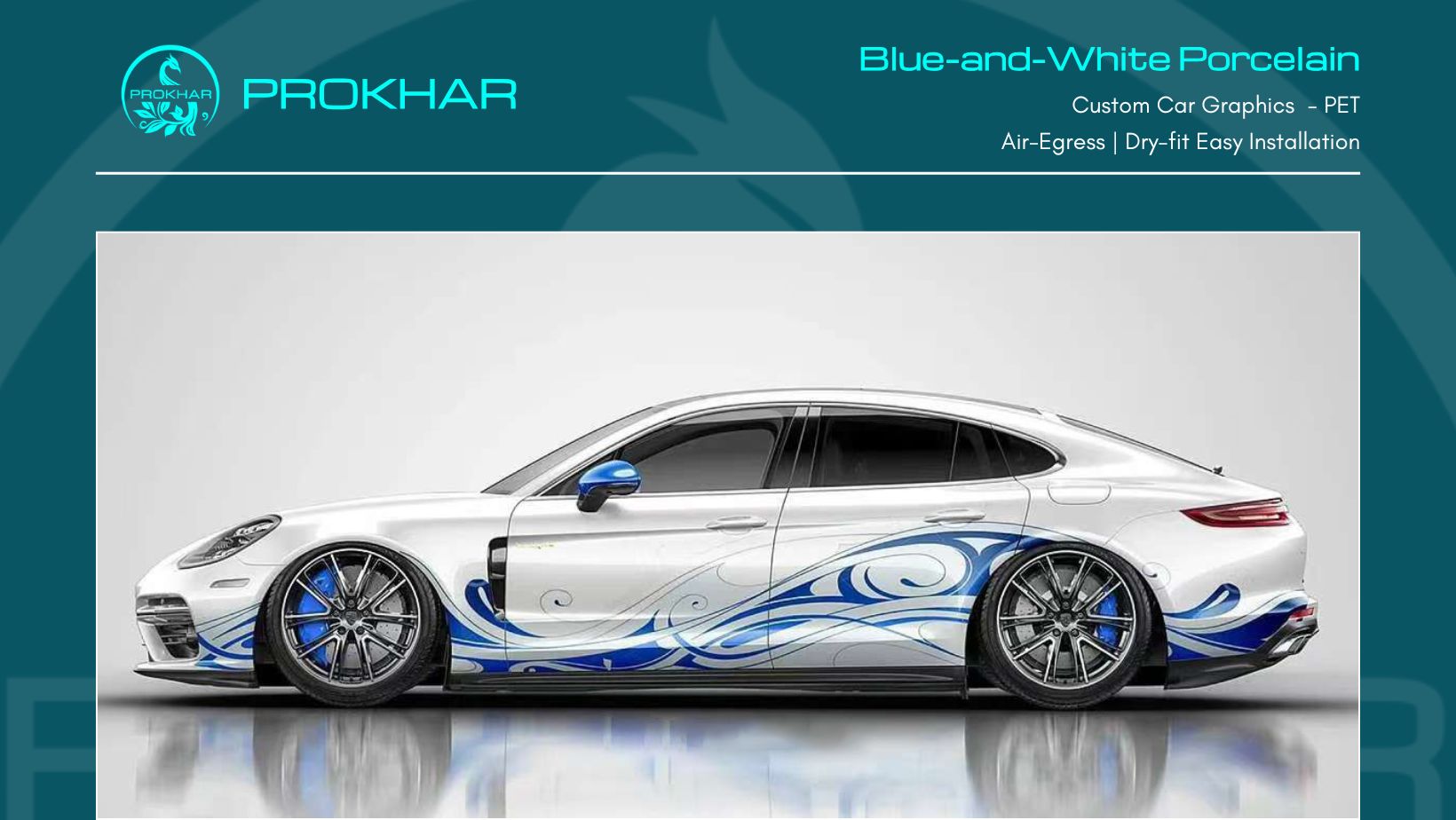 Porsche Panamera Porcelain Custom Wrap | PROKHAR Color Wrap