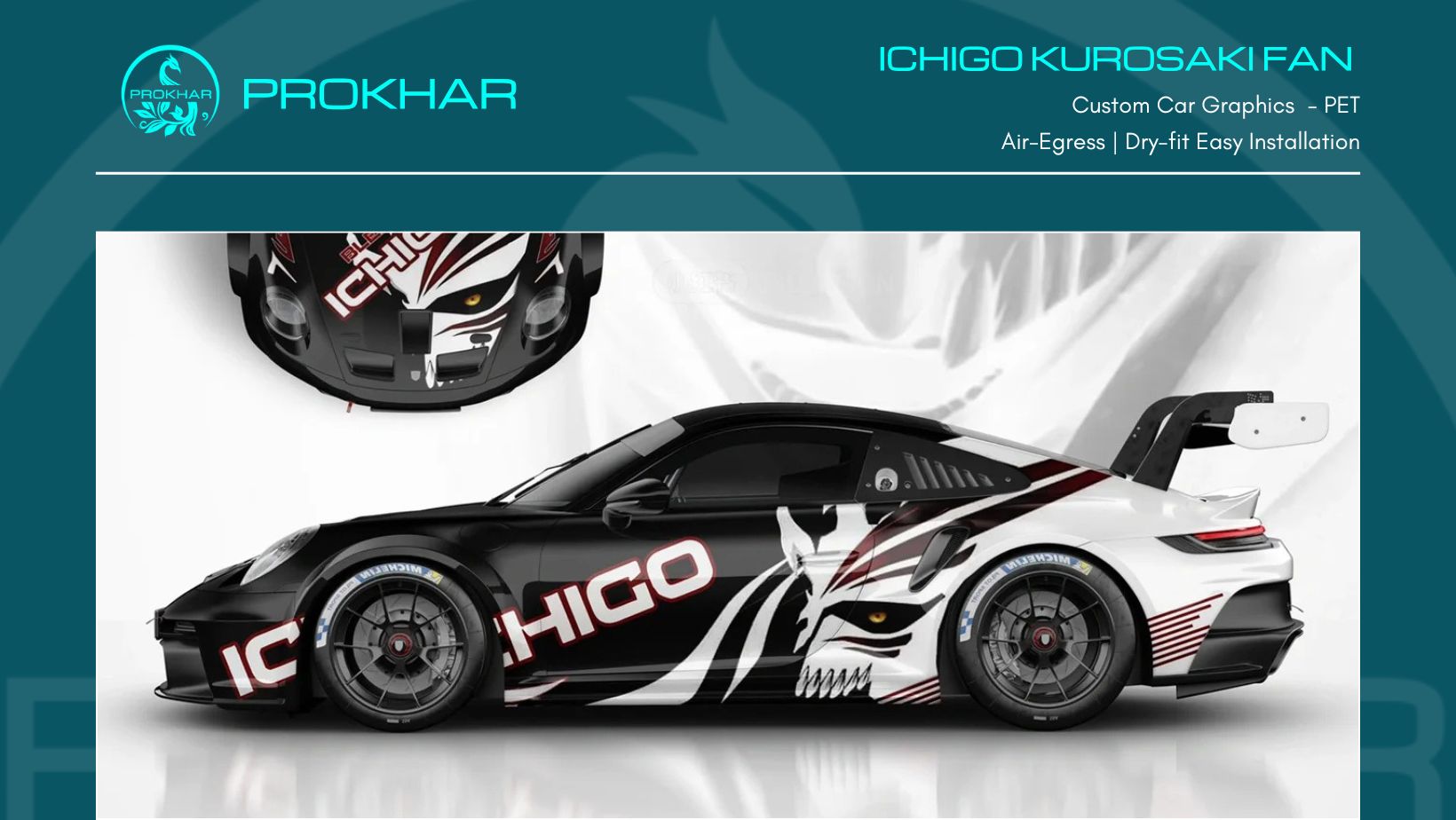 Porsche 911 GT3 Custom Ichigo Wrap | PROKHAR Auto Wrap & Design