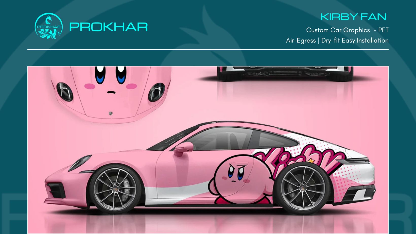 Custom Kirby Porsche 911 GT3 Wrap | PROKHAR Car Graphics
