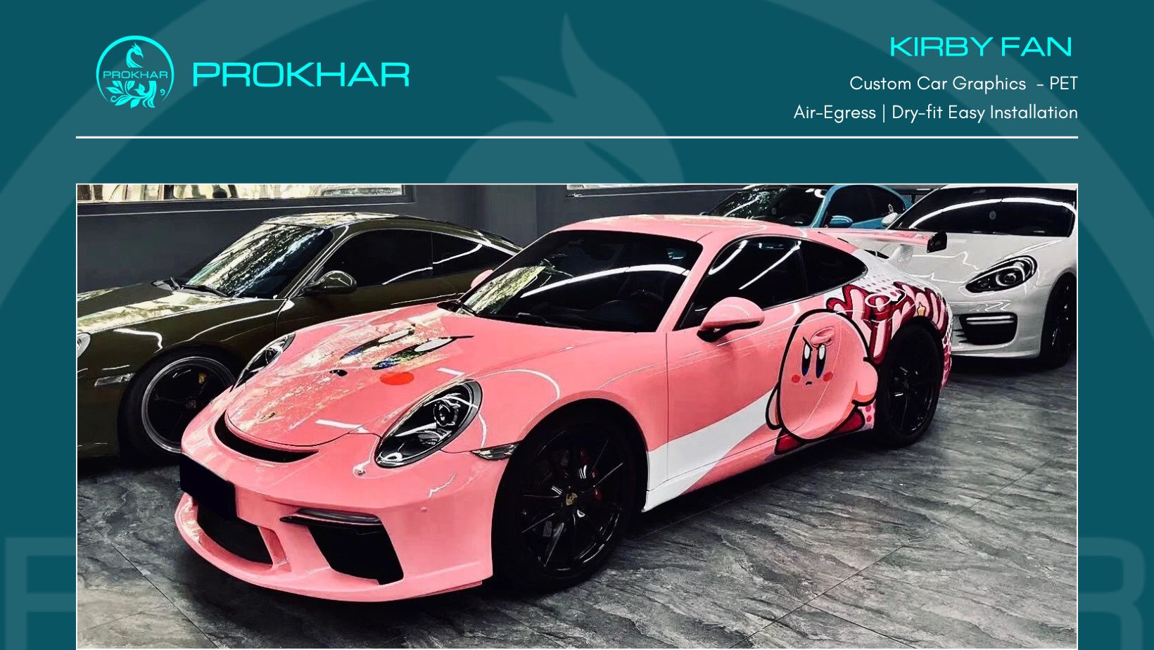 Custom Kirby Porsche 911 GT3 Wrap | PROKHAR Car Graphics