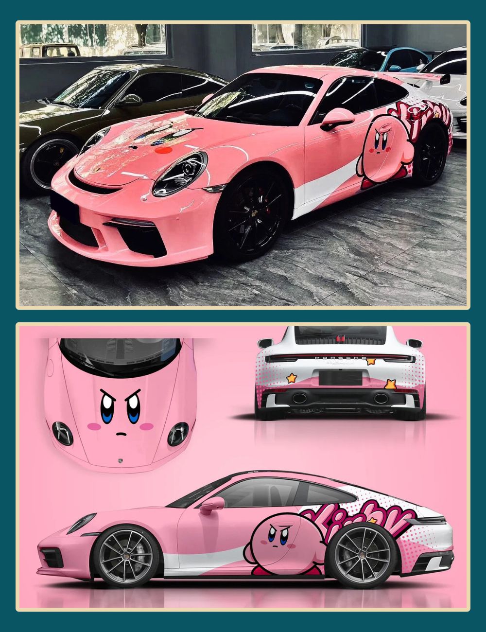 Custom Kirby Porsche 911 GT3 Wrap | PROKHAR Car Graphics