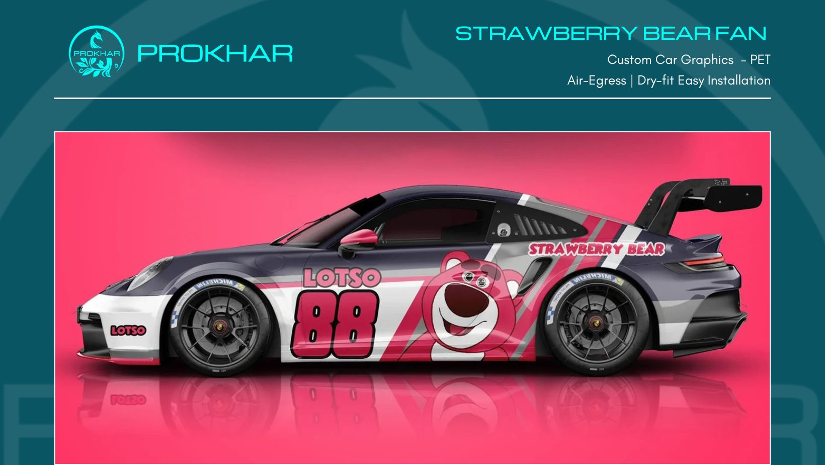 Custom Lotso Porsche 911 GT3 Wrap | PROKHAR Car Graphics