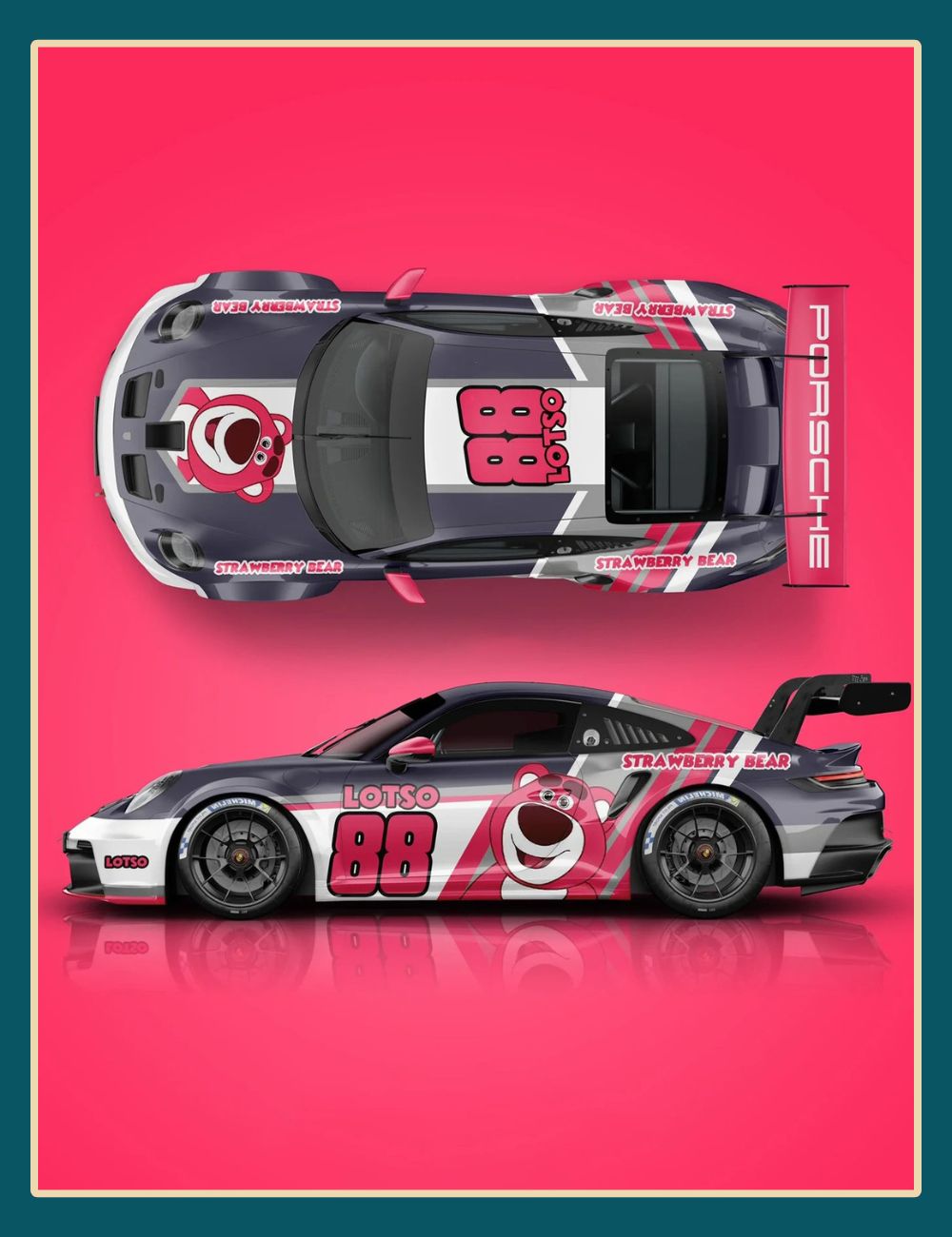 Custom Lotso Porsche 911 GT3 Wrap | PROKHAR Car Graphics