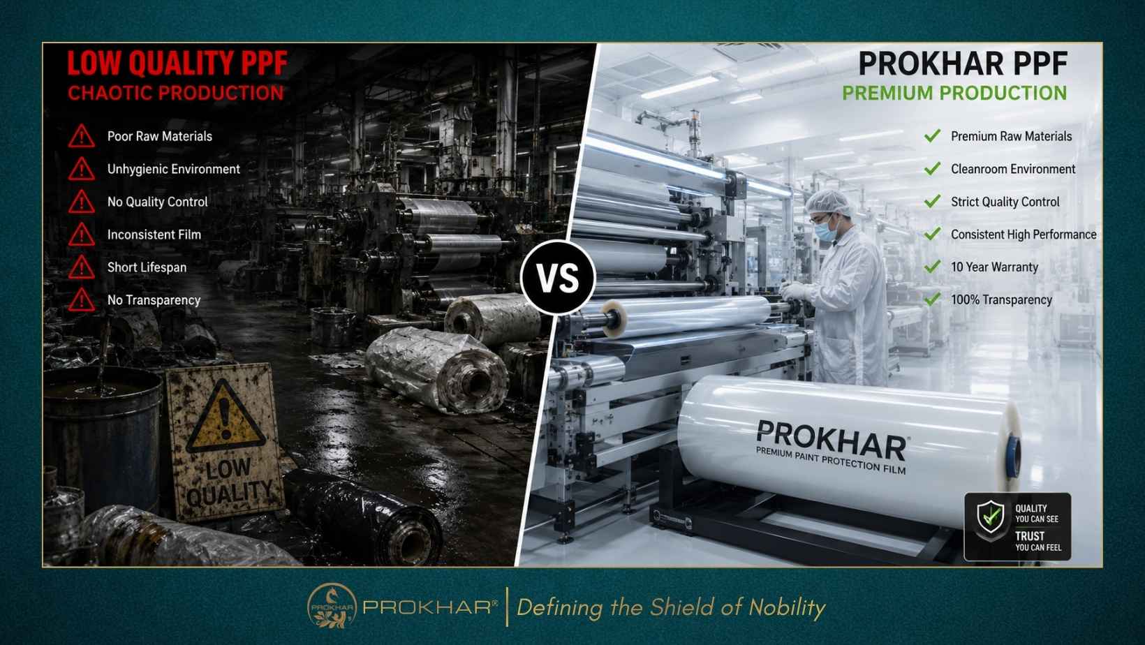 PROKHAR-reliable-PPF-manufacturer-factory-quality-control-standards