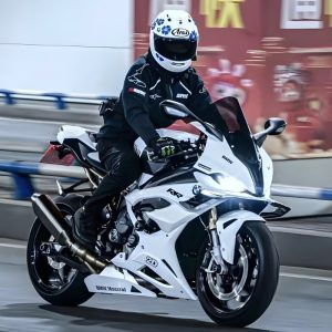 BMW S1000RR perfect fitment fairings in ultra-minimalist white