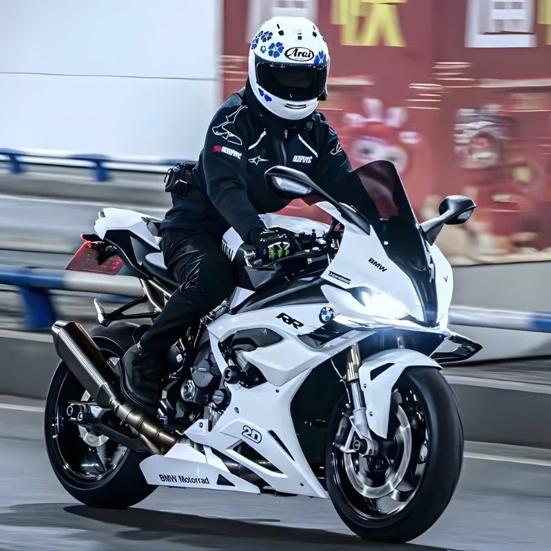 BMW S1000RR perfect fitment fairings in ultra-minimalist white