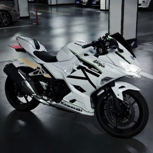 Kawasaki Ninja 400 custom ZX-4R style livery paint job