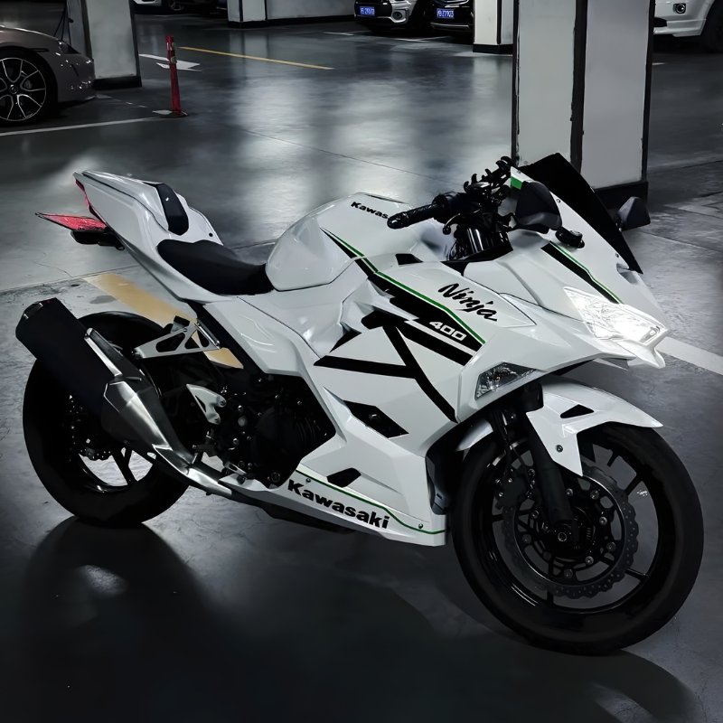 Kawasaki Ninja 400 custom ZX-4R style livery paint job