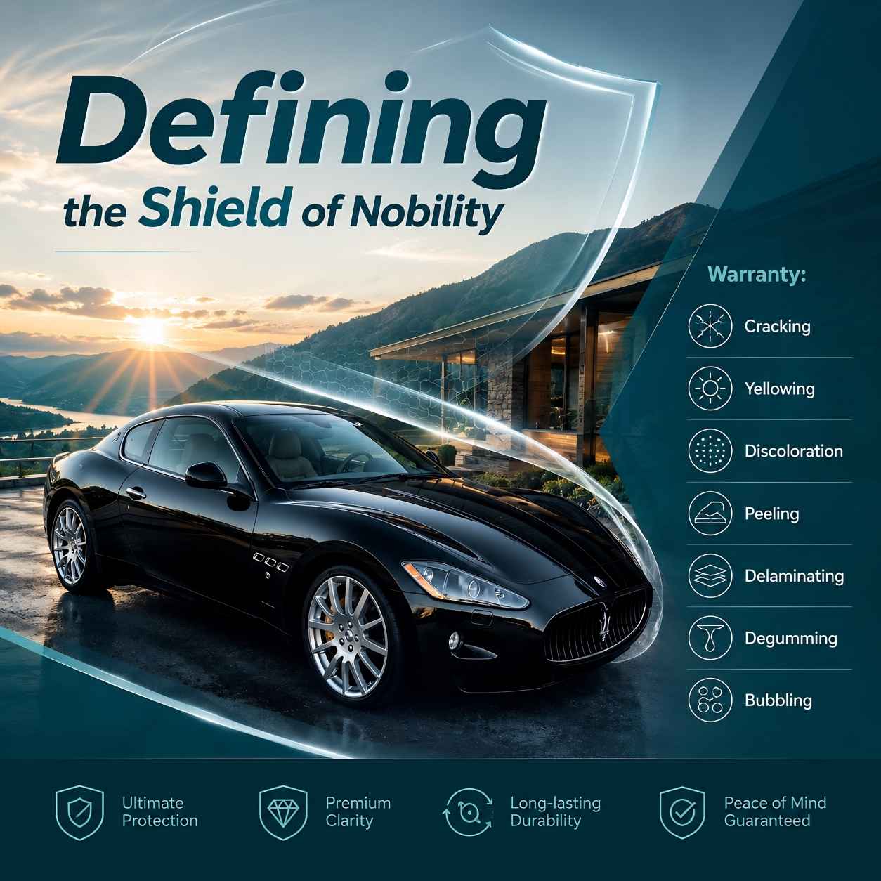 PROKHAR Automotive Film Claim Process: Guaranteed protection against Yellowing, Cracking, and Peeling for Global Dealers.